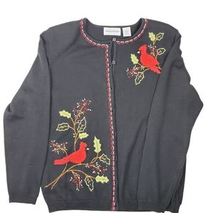Alfred Dunner vintage cardinal sweater L